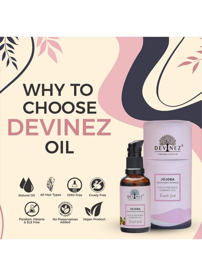 ديفينيز زيت الجوجوبا من ديفينيز، 100% نقي ومعصور على البارد، غير مكرر، مرطب استثنائي للبشرة والشعر وفروة الرأس والأظافر، مثالي للبشرة الحساسة والجافة، 50 مل - Image 2