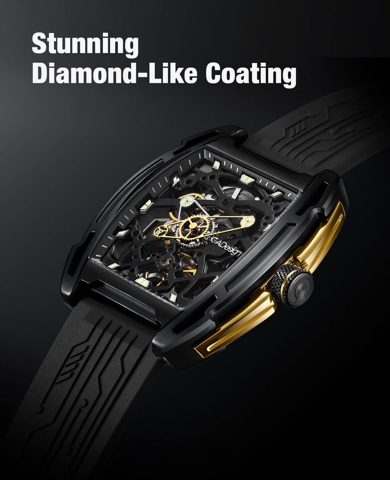 CIGA Design ساعة رجالية من سلسلة CIGA Design Silicone Z Exploration Analog Dial Black - Z062-Blgo-W5Bk، سوار أسود - Image 2