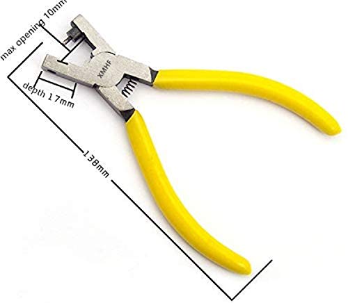 XMHF 2mm Round Hole Punch Pliers for Sheet Metal Yellow - Image 3