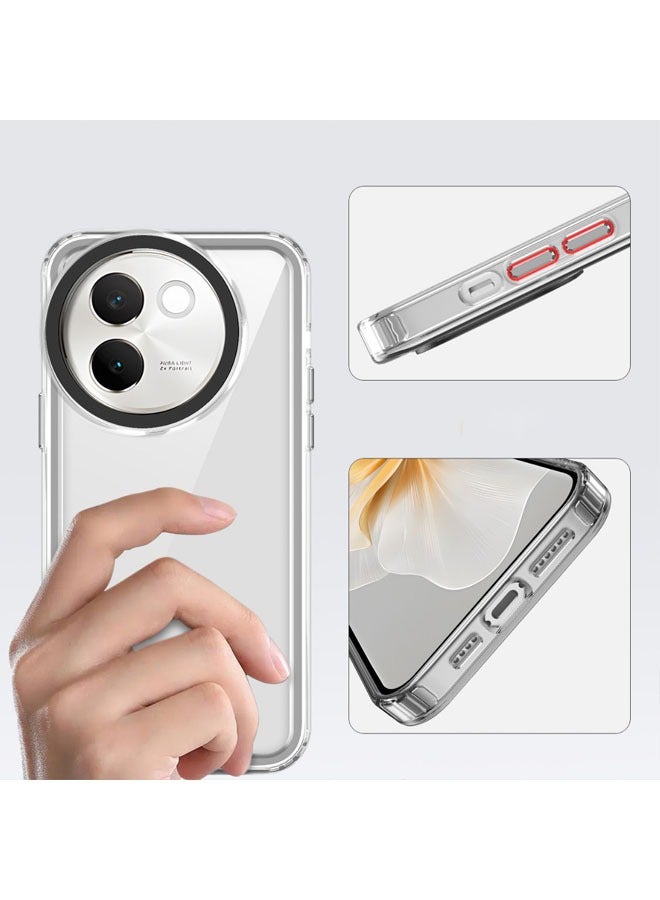 عام الحافظة متوافقة مع فيفو V30E 5G، والحافظة البسيطة من الأكريليك المتضمنة للهواء النازل المضاد للسقوط متوافقة مع فيفو V30E. - Image 3