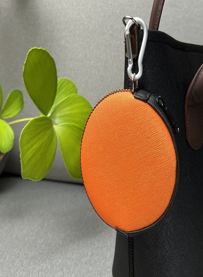 OneJoy Coin Purse, Coin Pouch, Small Coin Purse, Zipper Coin Pouch, Orange - Image 3