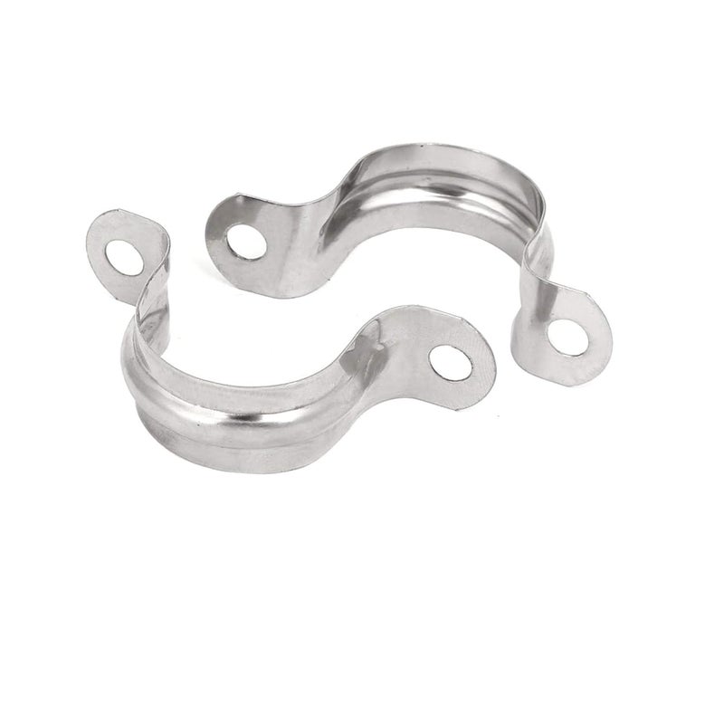 AGASTRIYA Metal U Shaped Pipe Strap Tension Tube Clamps Clips 25mm Highly Durable 20 Pieces Pipe Clips Pipe Sleeves Pipe Fittings - Image 1