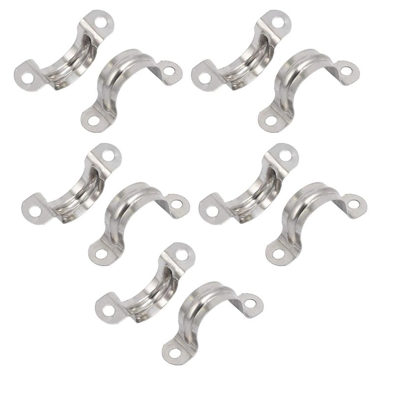AGASTRIYA Metal U Shaped Pipe Strap Tension Tube Clamps Clips 25mm Highly Durable 20 Pieces Pipe Clips Pipe Sleeves Pipe Fittings - Image 2