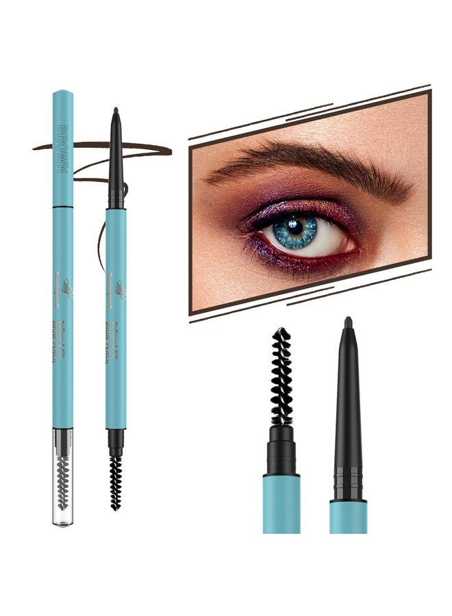 Generic TurritopsisD Micro Brow Pencil 【2-Pack Taupe】 Eyebrow Pencil Waterproof Pro Long-Lasting Precision Micro-Tip Ultra-thin Built-in Soft Spoolie - Image 1