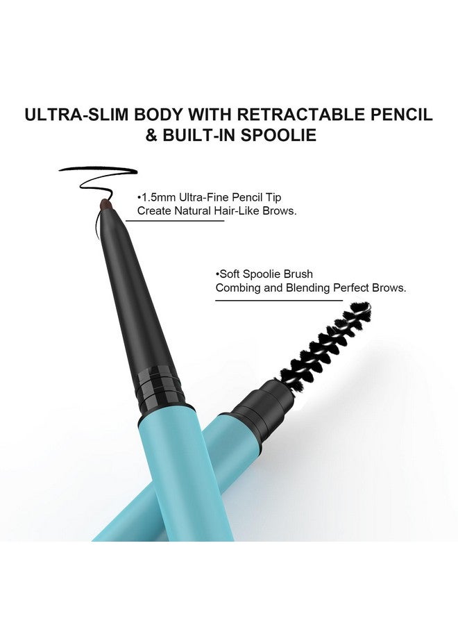 Generic TurritopsisD Micro Brow Pencil 【2-Pack Taupe】 Eyebrow Pencil Waterproof Pro Long-Lasting Precision Micro-Tip Ultra-thin Built-in Soft Spoolie - Image 2