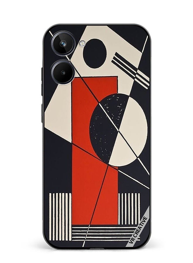 VR CREATIVE Protective Case Cover For Realme 10 Abstract Design Multicolour - Image 1