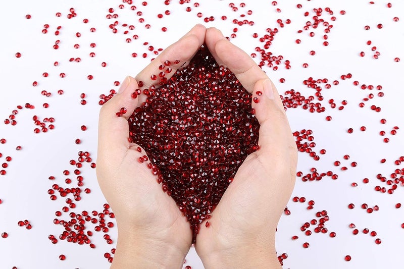 Gintoaria 10000 pcs/Pack Wedding Table Scatter Confetti Crystals Acrylic Diamonds Vase Fillers 4.5 mm Rhinestones for Wedding, Bridal Shower, Vase Beads Decorations (Burgundy) - Image 3