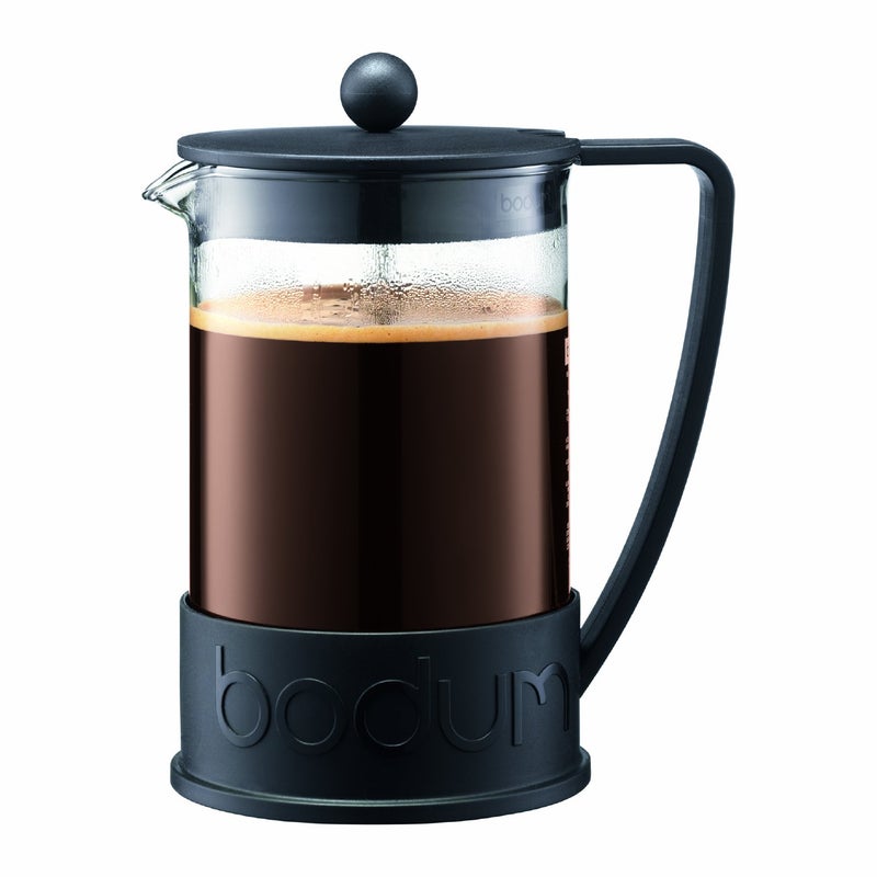 Bodum 51oz Brazil French Press Coffee Maker HighHeat Borosilicate Glass Black Made in Portugal