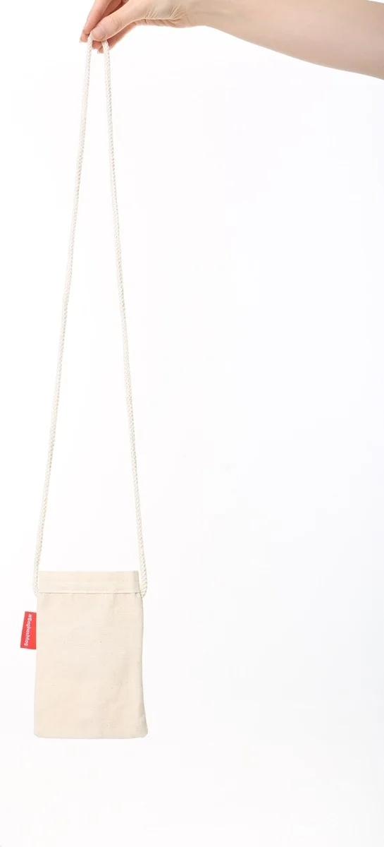 باجهاشتاج Blue Pattern Hand Embroidered Canvas Phone Bag