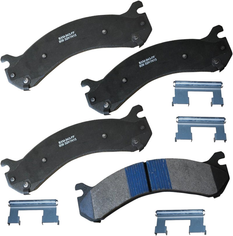 Bendix Premium SBM909 Semi-Metallic Rear Brake Pads for Select Models Chevrolet Silverado 2500, 3500, 3500 Classic, HD, GMC Sierra HD - Image 1