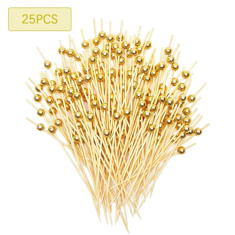 Gold Pearl Cocktail Picks - Image 1
