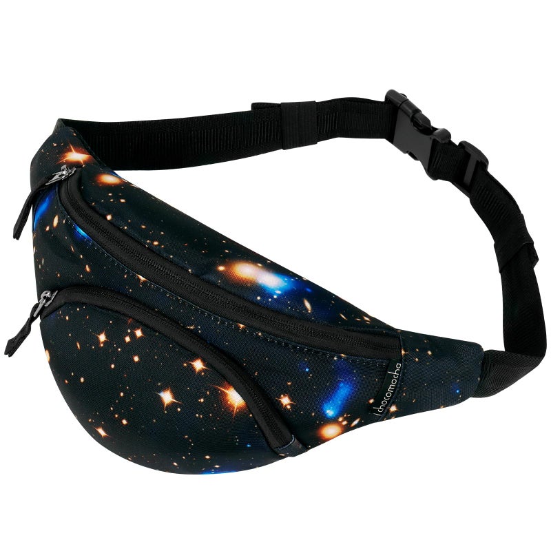 Choco Mocha Kids Fanny Pack Boys Fanny Pack for Kids 4-6 6-9 Toddler Fanny Pack Boy 2-4 3-5 Boy Children Waist Pack Galaxy Belt Bag for Little Boys Kids Hip Belly Pack 6-8 9-10 Gifts Black - Image 4