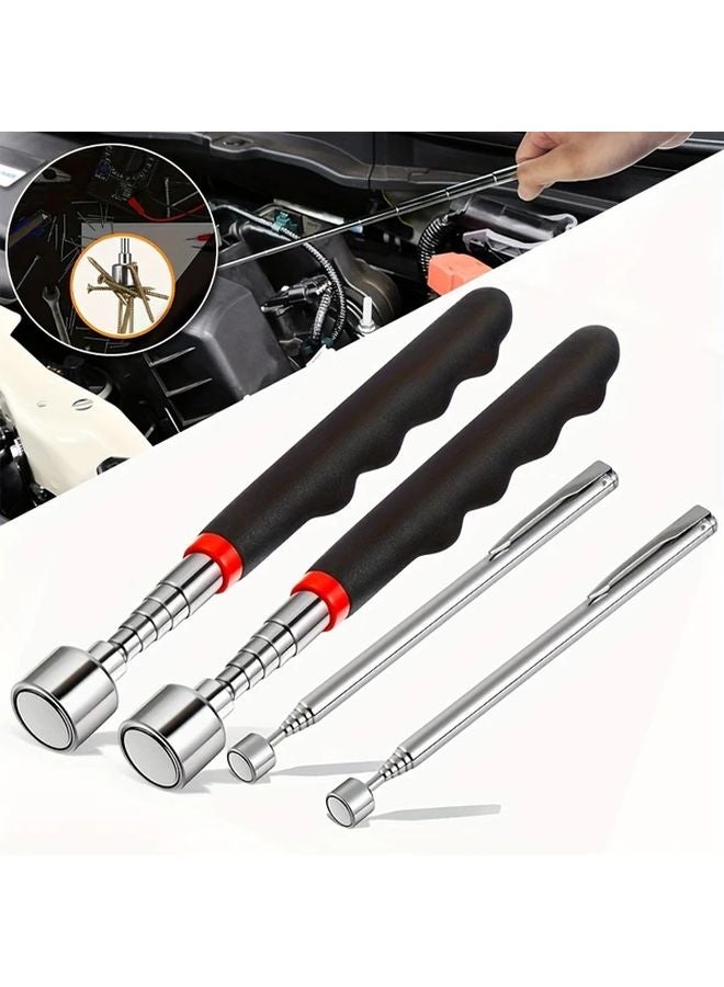 4-Piece Set Magnetic Telescopic Tool Stainless Steel Extendable Suction Rod For Hard To Reach Areas - Image 2