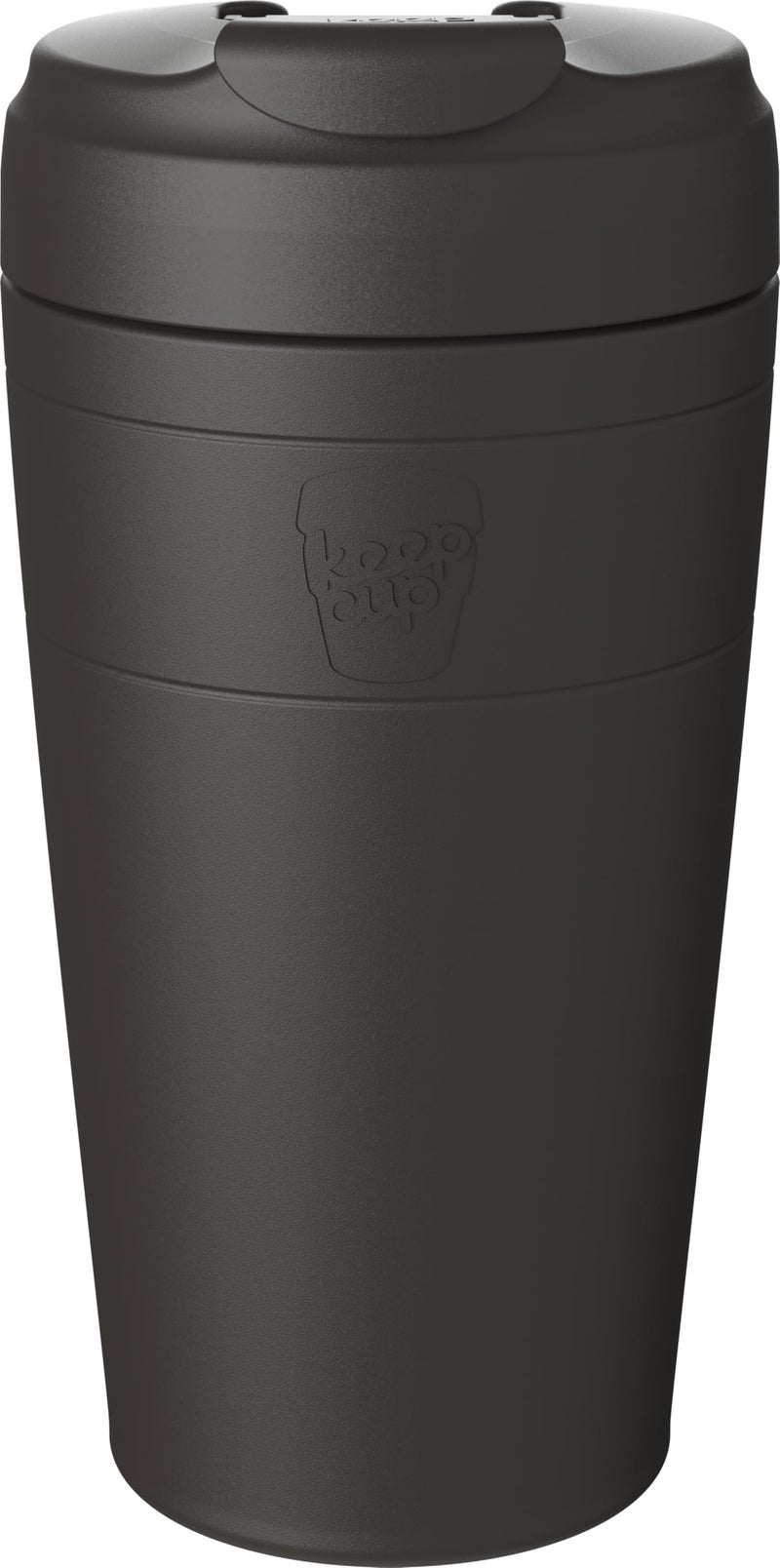 KeepCup Commuter Travel Mug - Insulated Stainless Steel Reusable Coffee Cup with Spillproof Flip Lid - 16oz/454ml - Black - Image 1