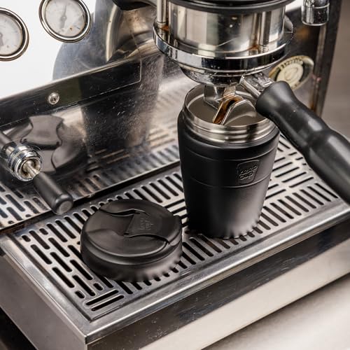 KeepCup Commuter Travel Mug - Insulated Stainless Steel Reusable Coffee Cup with Spillproof Flip Lid - 16oz/454ml - Black - Image 4