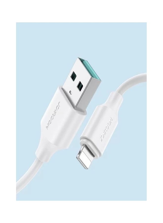 جوي روم كابل USB إلى لايتنينج للشحن السريع ومزامنة البيانات بقوة 2.4 أمبير لجهاز آيفون وآي باد بطول 1 متر لون أبيض - Image 2