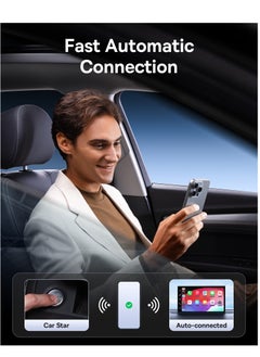 Baseus Wireless CarPlay Adapter for iPhone, Bluetooth 5.0 Dongle Converts Wired CarPlay to Wireless for 2016+ Cars, Compatible with iOS 10-17. Enjoy seamless connectivity, simplified access to apps, music, and navigation while you drive  - Image 4