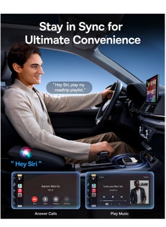 Baseus Wireless CarPlay Adapter for iPhone, Bluetooth 5.0 Dongle Converts Wired CarPlay to Wireless for 2016+ Cars, Compatible with iOS 10-17. Enjoy seamless connectivity, simplified access to apps, music, and navigation while you drive  - Image 5