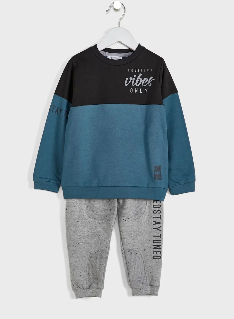 Babybol Kids Color Block Tracksuit