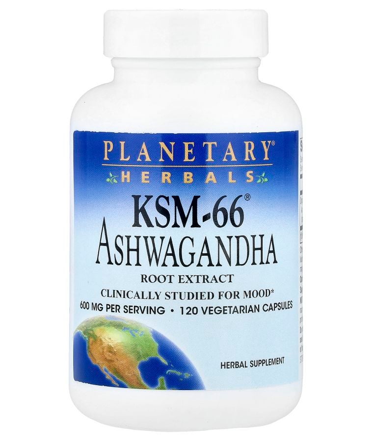 مستخلص جذر الأشواغاندا KSM-66® 120 كبسولة نباتية (300 ملغ لكل كبسولة)