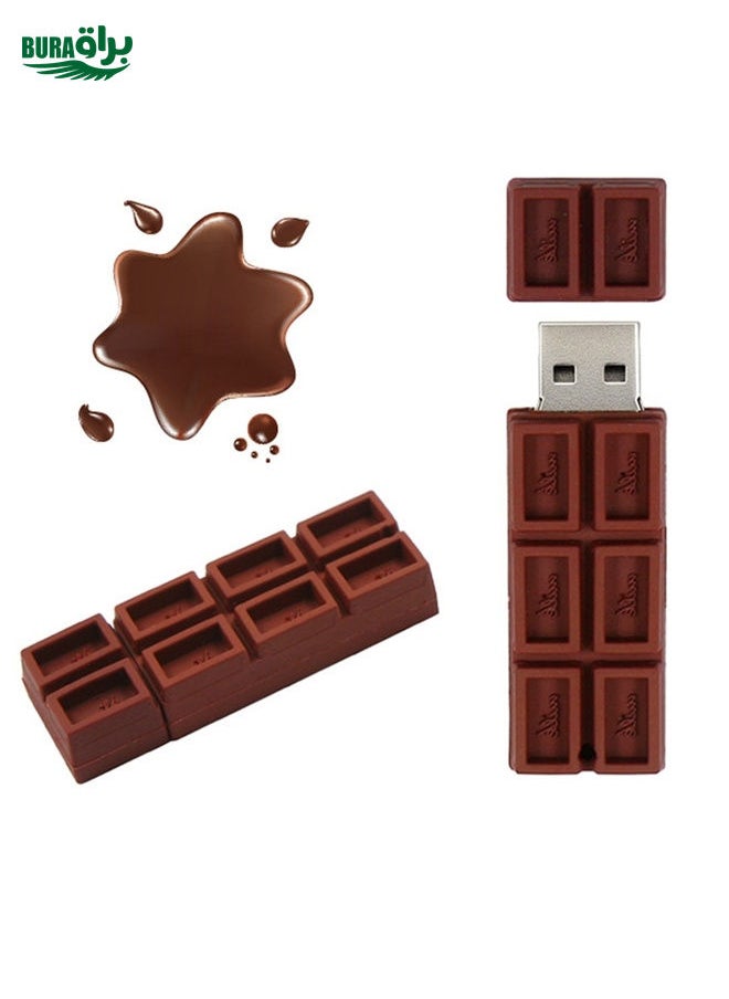 BURAQ MicroDrive 128GB USB 2.0 Creative Chocolate U Disk  - Image 1