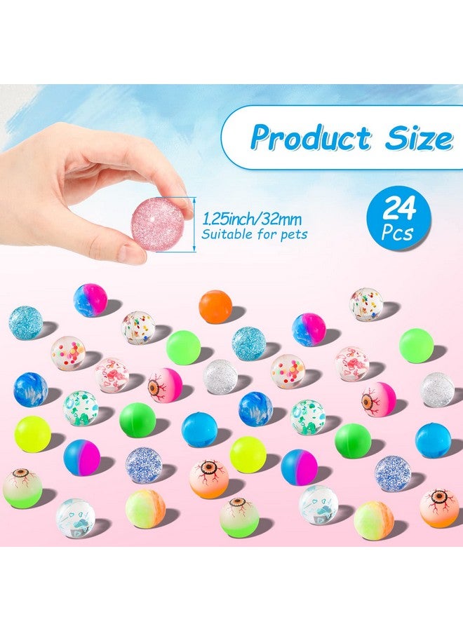 Cindeer 24 Pack 1.25 Inch Cat Toy Bouncy Balls Interactive Cat Ball For Indoor Cats Favorite Gift Colorful Pet Ball With High Elasticity For Exercise And Interactive Play - Image 2