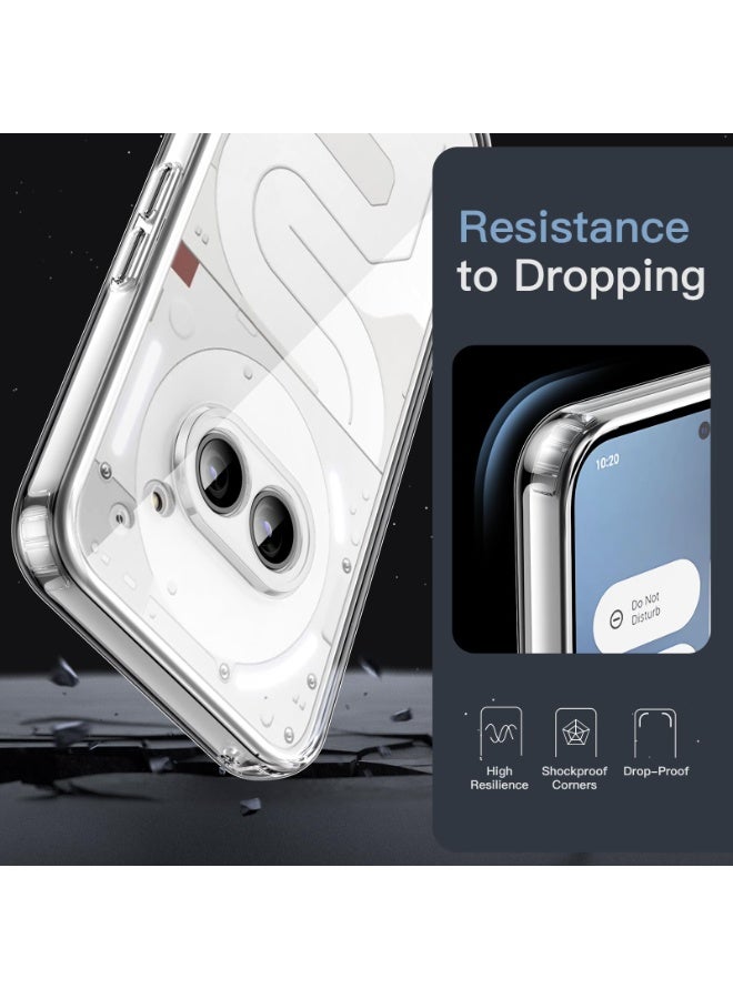 Lynacz Original Case for Nothing Phone 2a / Nothing 2a Plus Clear Cover Case with Camera Protection Transparent Reinforced Corner Bumper Soft TPU Silicone Cover Shockproof Phone Case - Image 2
