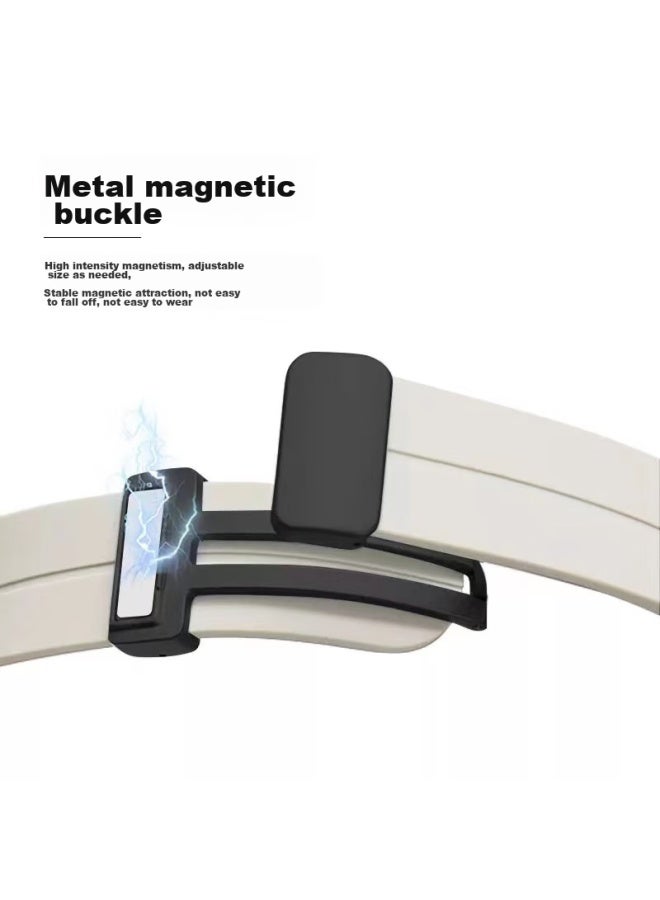 Watchbond Magnetic Folding Buckle Silicone Watch Strap Compatible With Huawei Watch Gt5/gt4/gt3/gt2/watch4/3/2/pro, Replacement Band For Gt5pro Men's Sports Style 46mm Wristband - Image 4