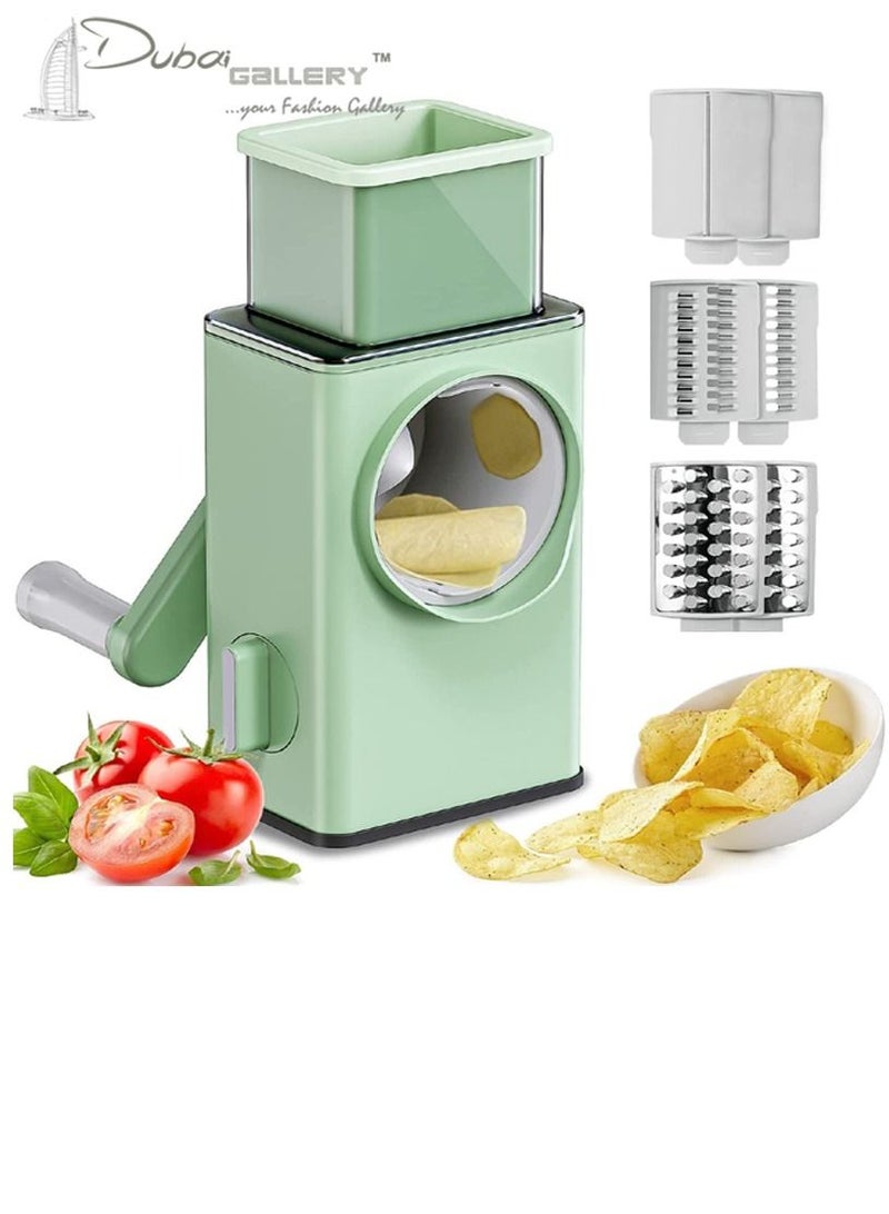 DubaiGallery Manual Grater Home Kitchen Accessories Vegetable Slicer, Grinder 4 In 1 Drum Cutter, Potato Slicer, Gourmet Gadgets  - Image 1