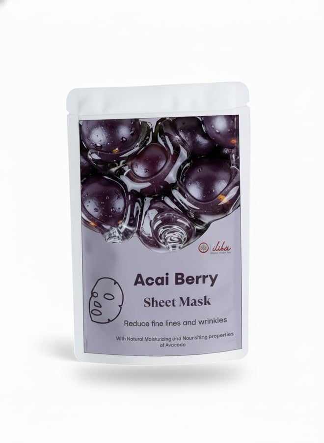 ILIKA Acai Berry Face Sheet Mask | Hydrating & Refreshing Facial Sheet Mask for Daily Skincare | Suitable for All Skin Types - Image 1