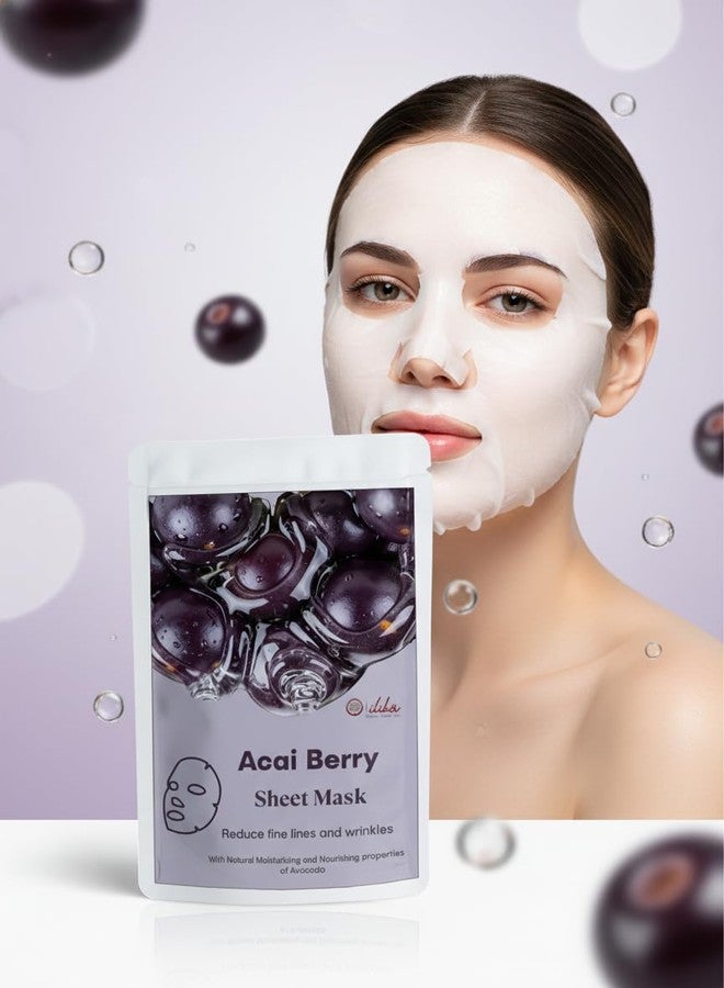 ILIKA Acai Berry Face Sheet Mask | Hydrating & Refreshing Facial Sheet Mask for Daily Skincare | Suitable for All Skin Types - Image 5