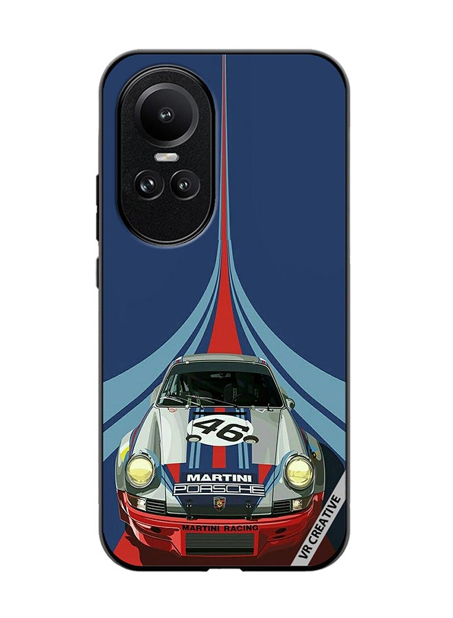 VR CREATIVE Protective Case Cover For Oppo Reno 10 Pro Martini Porsche 46 Racing Car Design Multicolour - Image 1