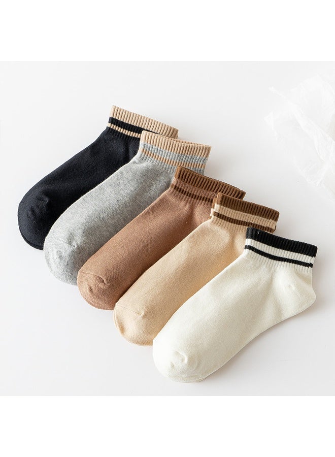 Zeemey Women's Simple Invisible Boat Socks 10 Pairs Set, Multi-Color Breathable Short Socks, Everyday Versatile, Prevents Slipping Down - Image 3