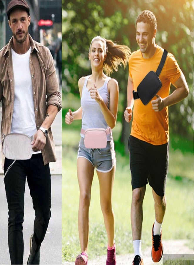 تاب كولكشنز حقيبة خصر صغيرة للجنسين من تاب كوليكشنز، مزودة بحزام قابل للتعديل، مثالية للتمارين الرياضية والجري والسفر والمشي لمسافات طويلة - بنقشة بقرة باللونين الأسود والأبيض - Image 3