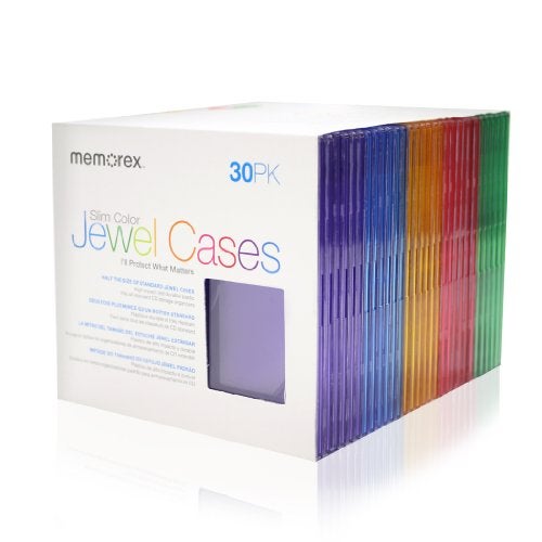 Memorex 30-Pack Slim CD Jewel Case (5mm)- Assorted Colors - Image 3