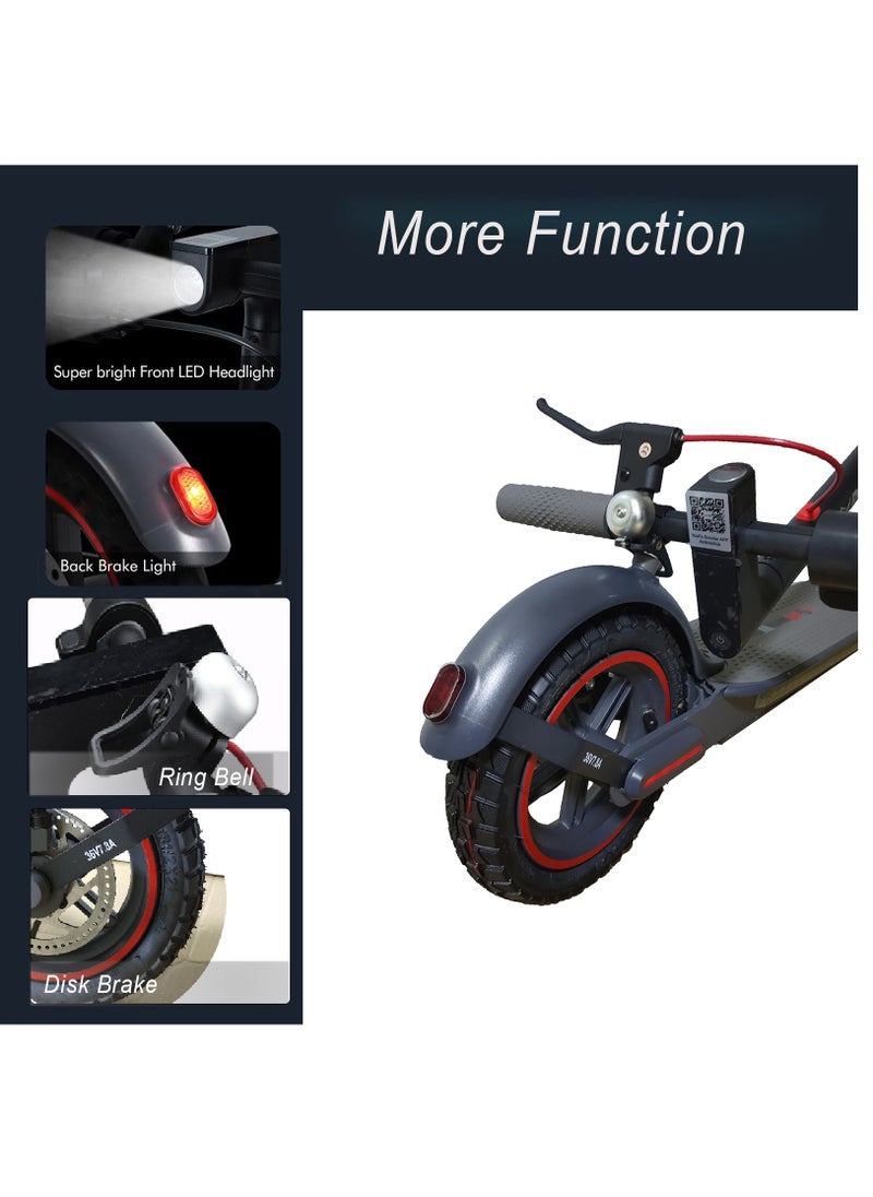 ROHAN WINGS - Folding Electric Skating Scooter with RGB Light Inflatable Tyres 15-70KM/H Speed Bluetooth App Control for Kids and Adults Scooter Grey - Image 1