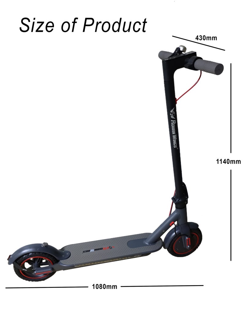 ROHAN WINGS - Folding Electric Skating Scooter with RGB Light Inflatable Tyres 15-70KM/H Speed Bluetooth App Control for Kids and Adults Scooter Grey - Image 1