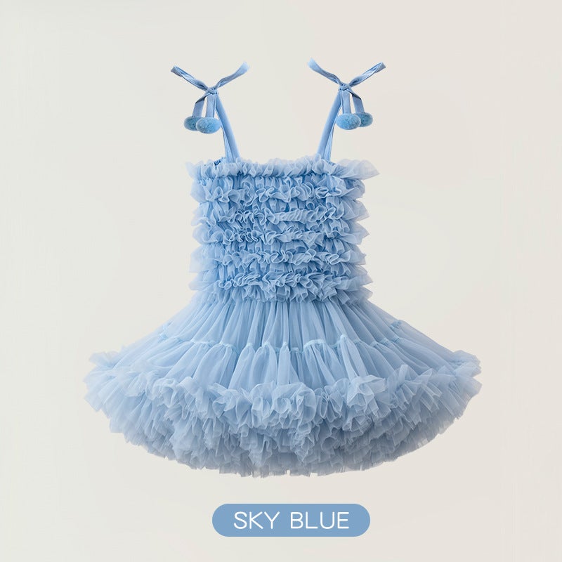 Princess Tutu Skirt Girls Skirt Baby Style Suspender Kidsren'S Dress Mesh Cake Skirt - Image 1