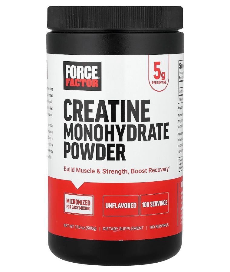 Force Factor Creatine Monohydrate Powder Unflavored 17.6 oz (500 g)