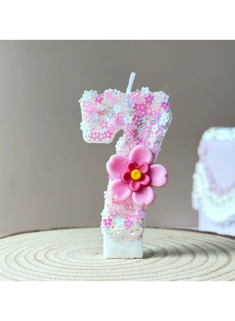 general Graduating Pink Digital Candle Party Dessert Table Decoration Item Birthday Cake decoration for one-year-old Celebration