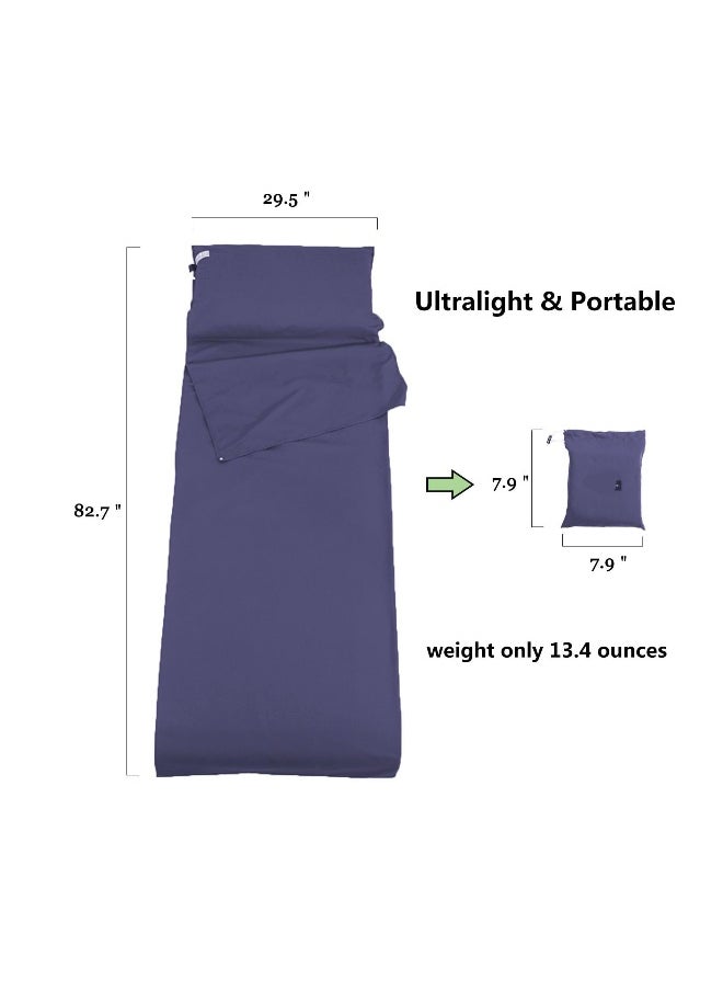 Generic Ultralight Sleeping Bag Liner & Travel Sleep Sack for Adults  Perfect For Camping Backpacking Hotels & Hostels  Comfortable and Portable Travel Sheets For Adventurers  - Image 4