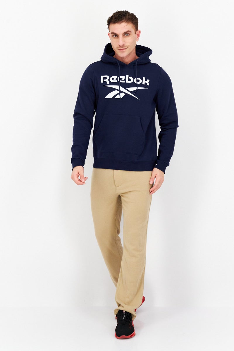 Reebok Men Sportswear Fit Outdoor Fleece Hooded Sweatshirt, Navy - Image 4