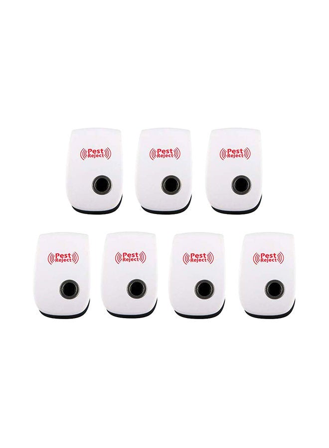 NIBEMINENT 7-Piece Ultrasonic Pest Repeller Set White 4inch - Image 1