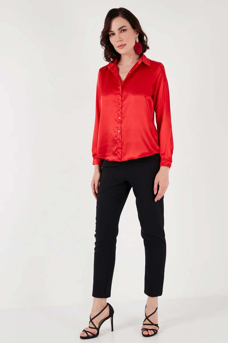 ليلا Regular Fit Satin Classic Shirt Women's Shirt 66939642S4