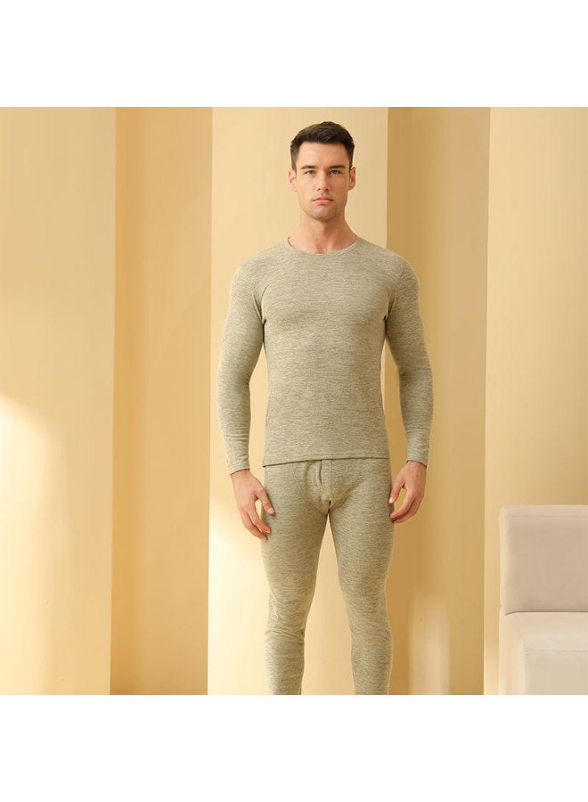 New Thermal Underwear Set Autumn And Winter Men's And Women's Autumn Clothes And Long Pants Wool Silk Inner Wear