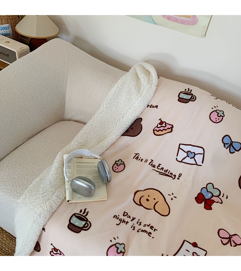 Envelope Bear Blanket Plush 59.06 78.74 Inch Thickened Soft Nap Blanket For Office Home Use - Image 5