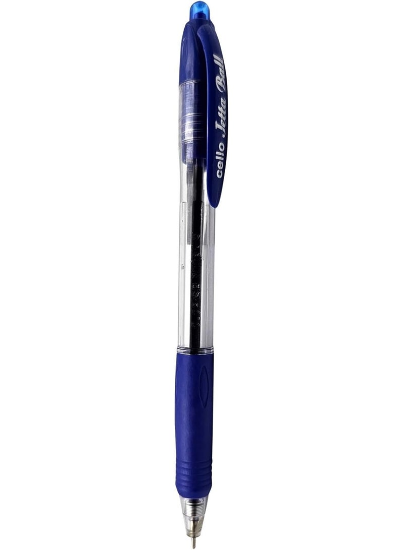 Cello 12-Piece Jetta Retractable Ballpoint Pen 0.7mm Blue Ink - Image 2
