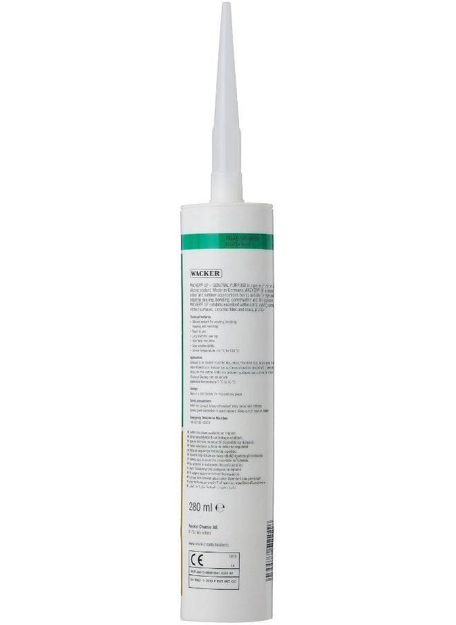WACKER Germany Silicone Sealant General Purpose Gp- Clear 280Ml  - Image 2
