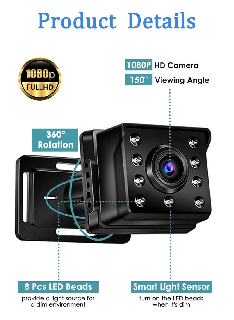 EzzySo كاميرا سيارة للأطفال 1080P HD شاشة عرض خلفية 4.3 بوصة مع زاوية واسعة 150° ورؤية ليلية سهلة التركيب في 5 دقائق للمقعد الخلفي للسيارة مثالية للأطفال والحيوانات الأليفة - Image 5