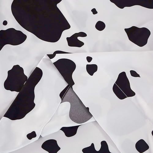 SDY 4PCS Bedding Sheets Set,Cow Print Twin Size,Lightweight Super Soft Deep Pocket Fitted Sheet & Cute Top Flat Sheet & 2 Pillowcases for Kids Boys Girls (Cow,Twin) - Image 5